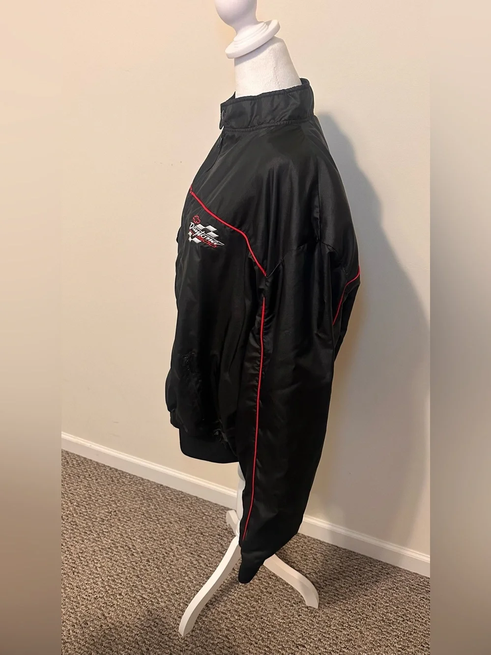 Holloway Chevrolet Daytona 500 Racing Black Jacket with Red Piping Size XXL
